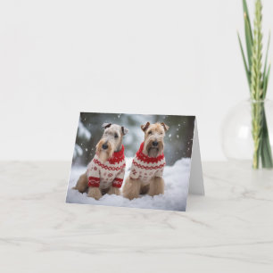 Soft Coated Wheaten Terrier Dogs Christmas Card