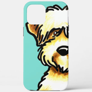 Soft Coated Wheaten Terrier Face Aqua iPhone 12 Pro Max Case