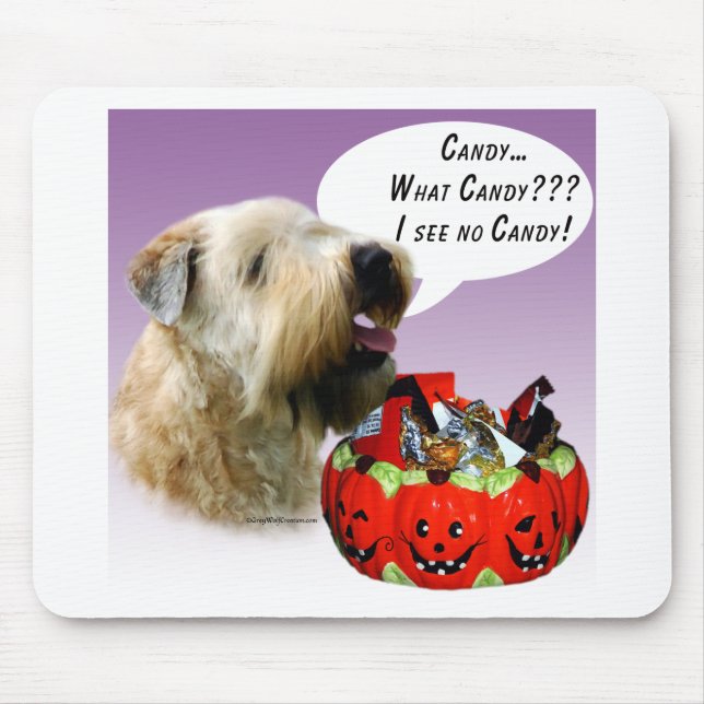 Soft Coated Wheaten Terrier Halloween Candy Mouse Mat (Front)