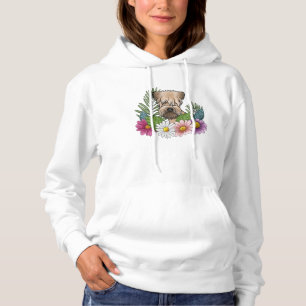Soft-Coated Wheaten Terrier Head Colourful Flowers Hoodie