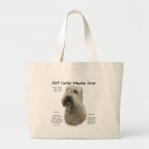 Soft Coated Wheaten Terrier History Design Large Tote Bag
