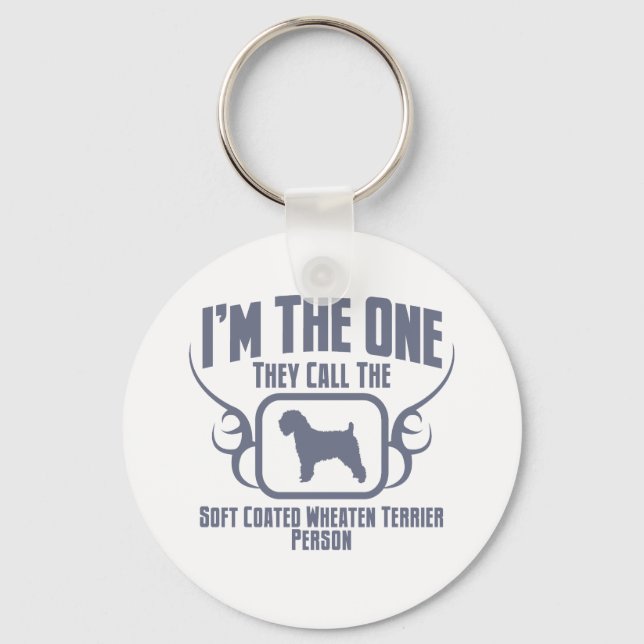 Soft Coated Wheaten Terrier Key Ring (Front)