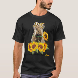 Soft Coated Wheaten Terrier Mom Sunflower Dog Mom  T-Shirt