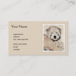 Soft Coated Wheaten Terrier Painting Original Art Business Card