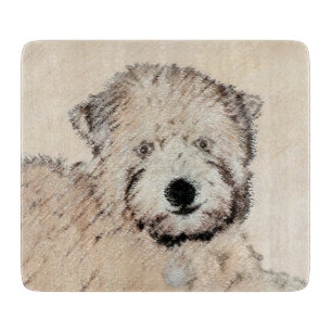 Soft Coated Wheaten Terrier Painting Original Art Cutting Board