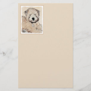 Soft Coated Wheaten Terrier Painting Original Art Stationery