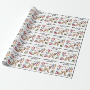 Soft-Coated Wheaten Terrier Pastel Happy Birthday Wrapping Paper