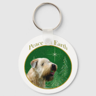 Soft Coated Wheaten Terrier Peace Key Ring