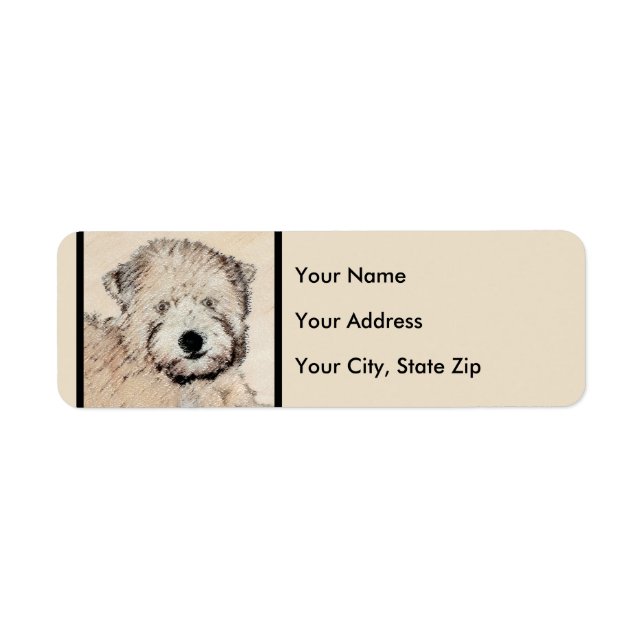 Soft-Coated Wheaten Terrier Puppy Painting Dog Art (Front)