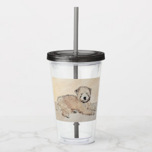Soft-Coated Wheaten Terrier Puppy Painting Dog Art Acrylic Tumbler