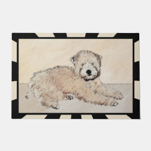 Soft-Coated Wheaten Terrier Puppy Painting Dog Art Doormat