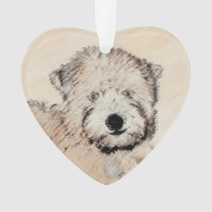Soft-Coated Wheaten Terrier Puppy Painting Dog Art Ornament