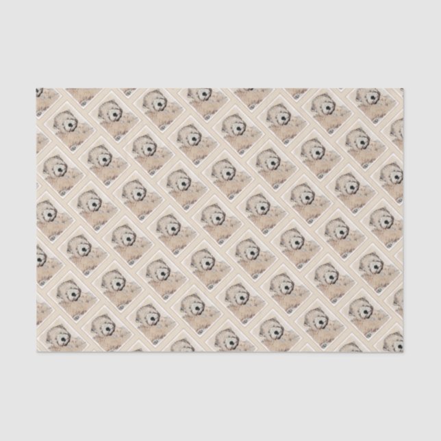 Soft-Coated Wheaten Terrier Puppy Painting Dog Art Tissue Paper (Front)