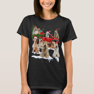 Soft coated Wheaten Terrier Red Truck Christmas Tr T-Shirt