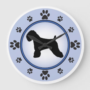 Soft Coated Wheaten Terrier Silhouette Large Clock