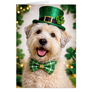 Soft Coated Wheaten Terrier St. Patrick’s Day Card