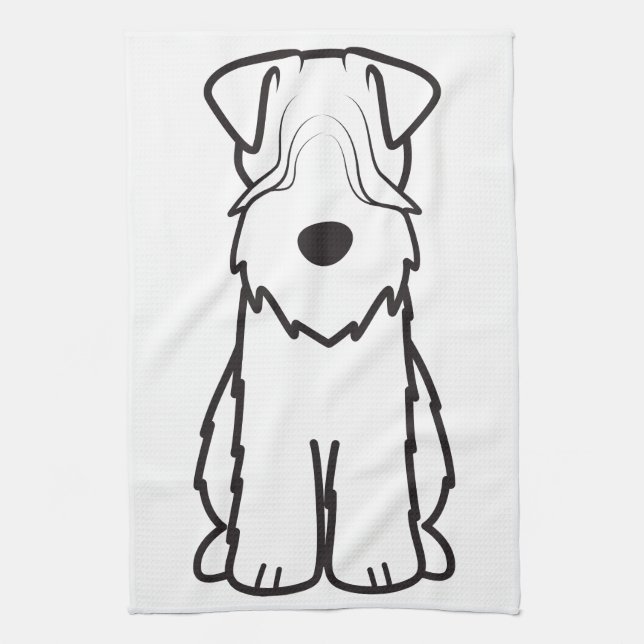 Soft Coated Wheaten Terrier Tea Towel (Vertical)