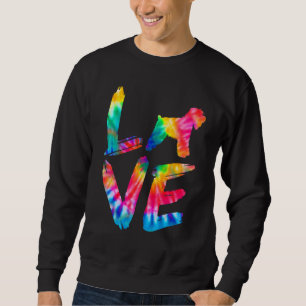 Soft Coated Wheaten Terrier Tie Dye Love Dog Mum D Sweatshirt