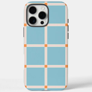 Soft Color Grid Pattern with Warm Accent Minimal iPhone 16 Pro Max Case