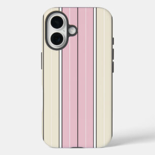 Soft Color Vertical Stripe Pattern Design iPhone 16 Case
