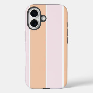 Soft Color Vertical Stripe Pattern Design iPhone 16 Case