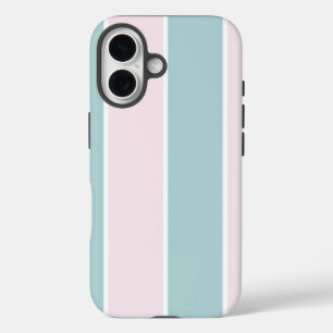 Soft Color Vertical Stripe Pattern Design iPhone 16 Case