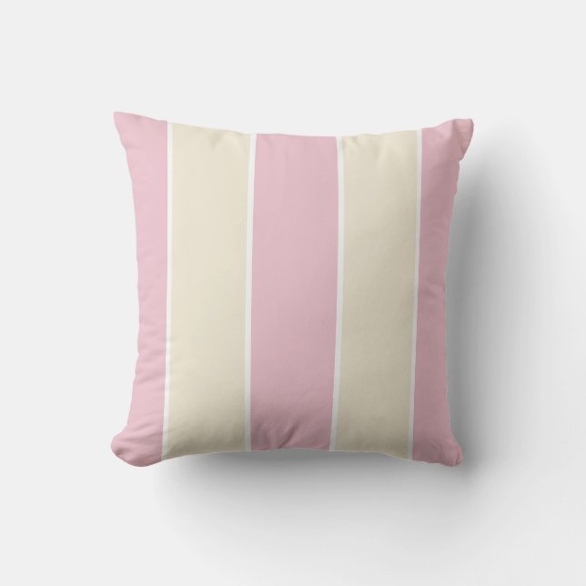 Soft Color Vertical Stripe Pattern Design Cushion (Front)