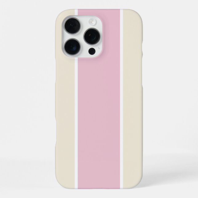 Soft Color Vertical Stripe Pattern Design iPhone Case (Back)