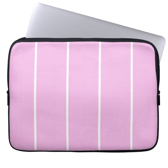 Soft Color Vertical Stripe Pattern Design Laptop Sleeve (Front)