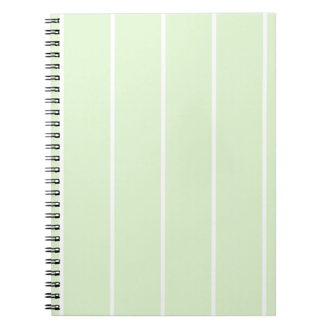 Soft Color Vertical Stripe Pattern Design Notebook (Front)