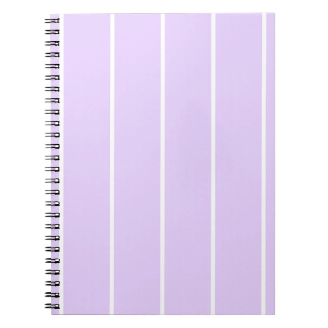 Soft Color Vertical Stripe Pattern Design Notebook (Front)
