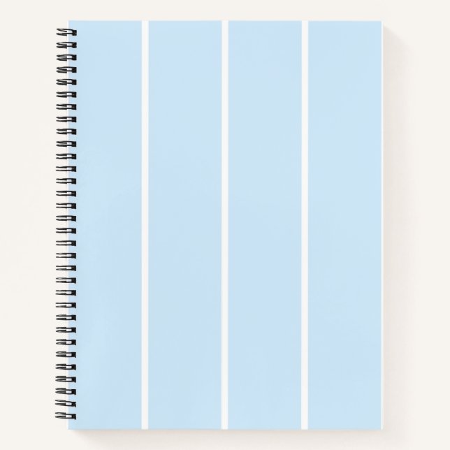 Soft Color Vertical Stripe Pattern Design Notebook (Front)