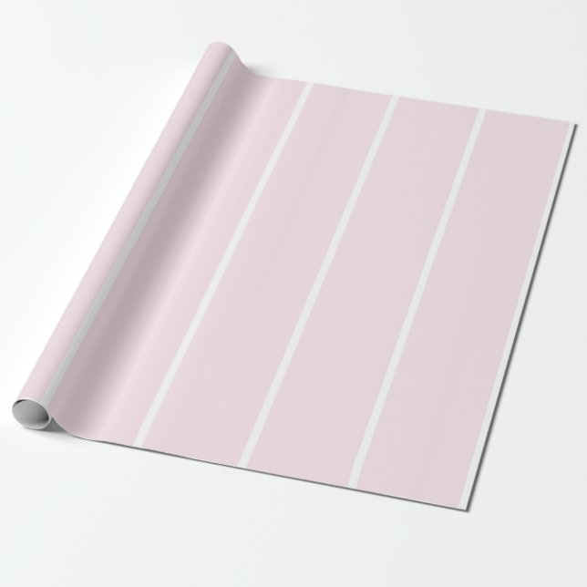 Soft Color Vertical Stripe Pattern Design Wrapping Paper (Unrolled)