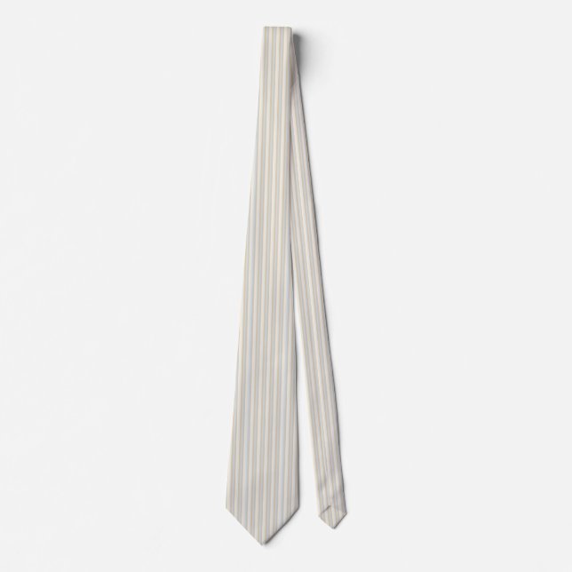 Soft Colored Greys Vertical Stripes Pattern Tie (Front)