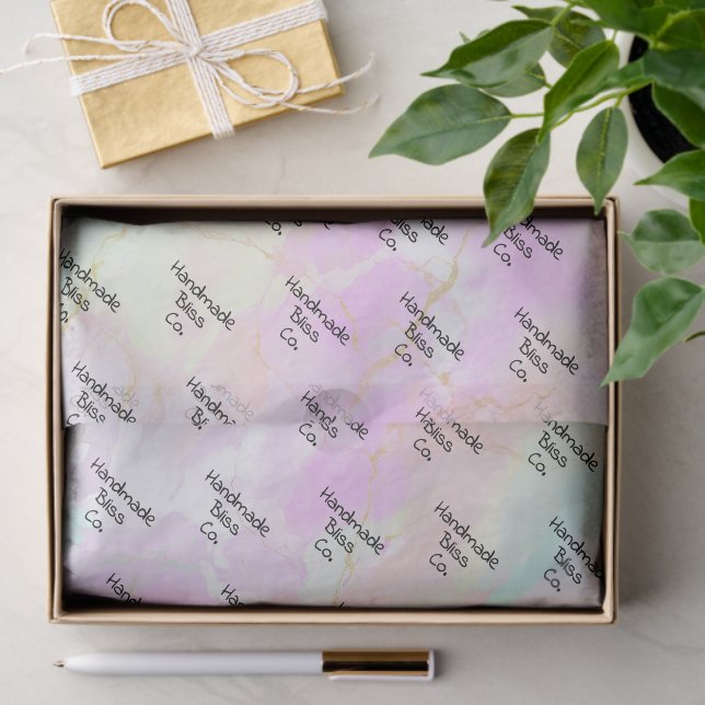 Soft Colorful Pink Marble Tissue Paper (Gift)
