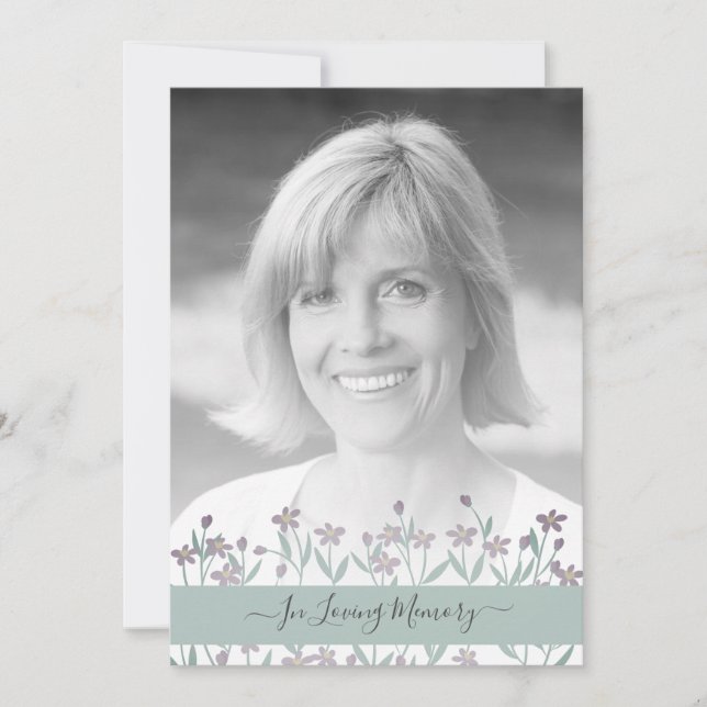 Soft Colors Photo Remembrance Service Dear Ones Card (Front)