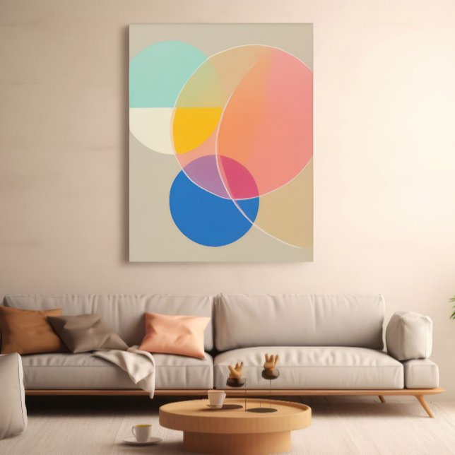 Soft colos geometric shapes modern decorative art poster (Creator Uploaded)