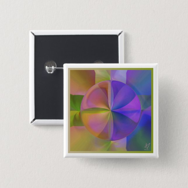 Soft Colour 15 Cm Square Badge (Front & Back)