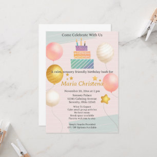 Soft Colour Birthday Invitation