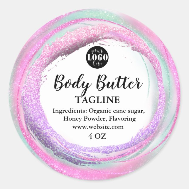Soft colour glitters product label (Front)