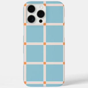 Soft Colour Grid Pattern with Warm Accent Minimal iPhone 16 Pro Max Case