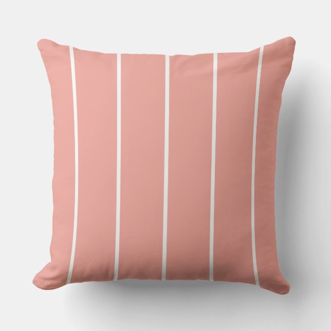 Soft Colour Vertical Stripe Pattern Design Cushion (Front)