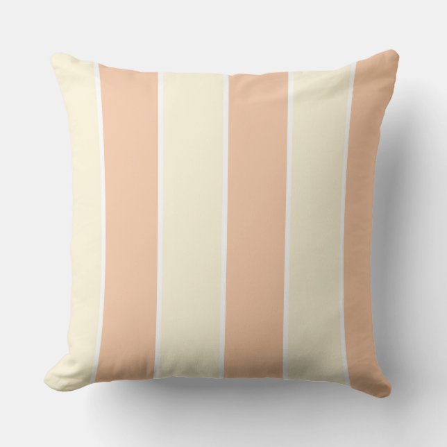 Soft Colour Vertical Stripe Pattern Design Cushion (Front)