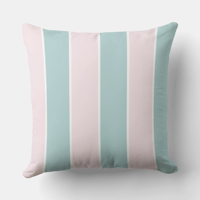 Soft Colour Vertical Stripe Pattern Design Cushion (Back)