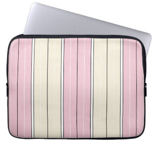 Soft Colour Vertical Stripe Pattern Design Laptop Sleeve