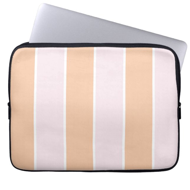 Soft Colour Vertical Stripe Pattern Design Laptop Sleeve (Front)