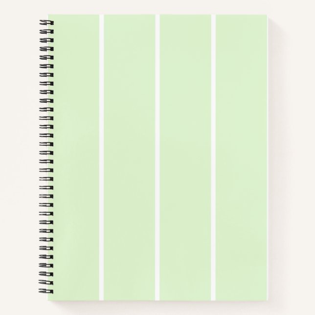 Soft Colour Vertical Stripe Pattern Design Notebook (Front)
