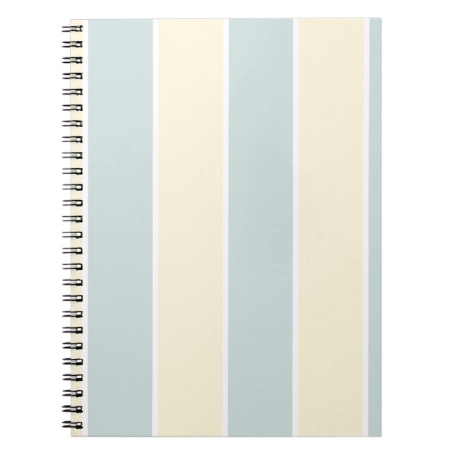 Soft Colour Vertical Stripe Pattern Design Notebook (Front)