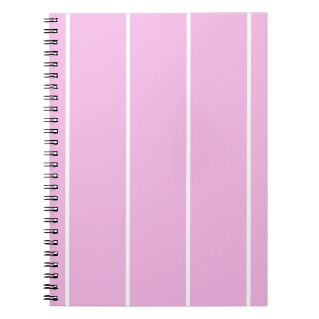 Soft Colour Vertical Stripe Pattern Design Notebook (Front)