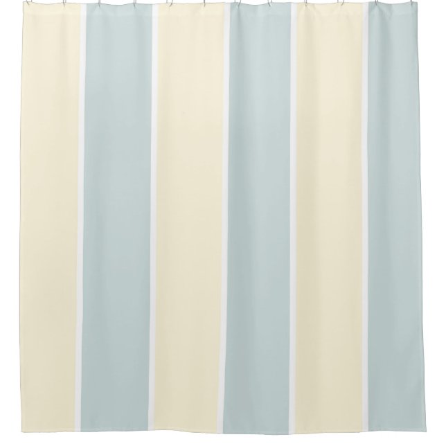 Soft Colour Vertical Stripe Pattern Design Shower Curtain (Front)